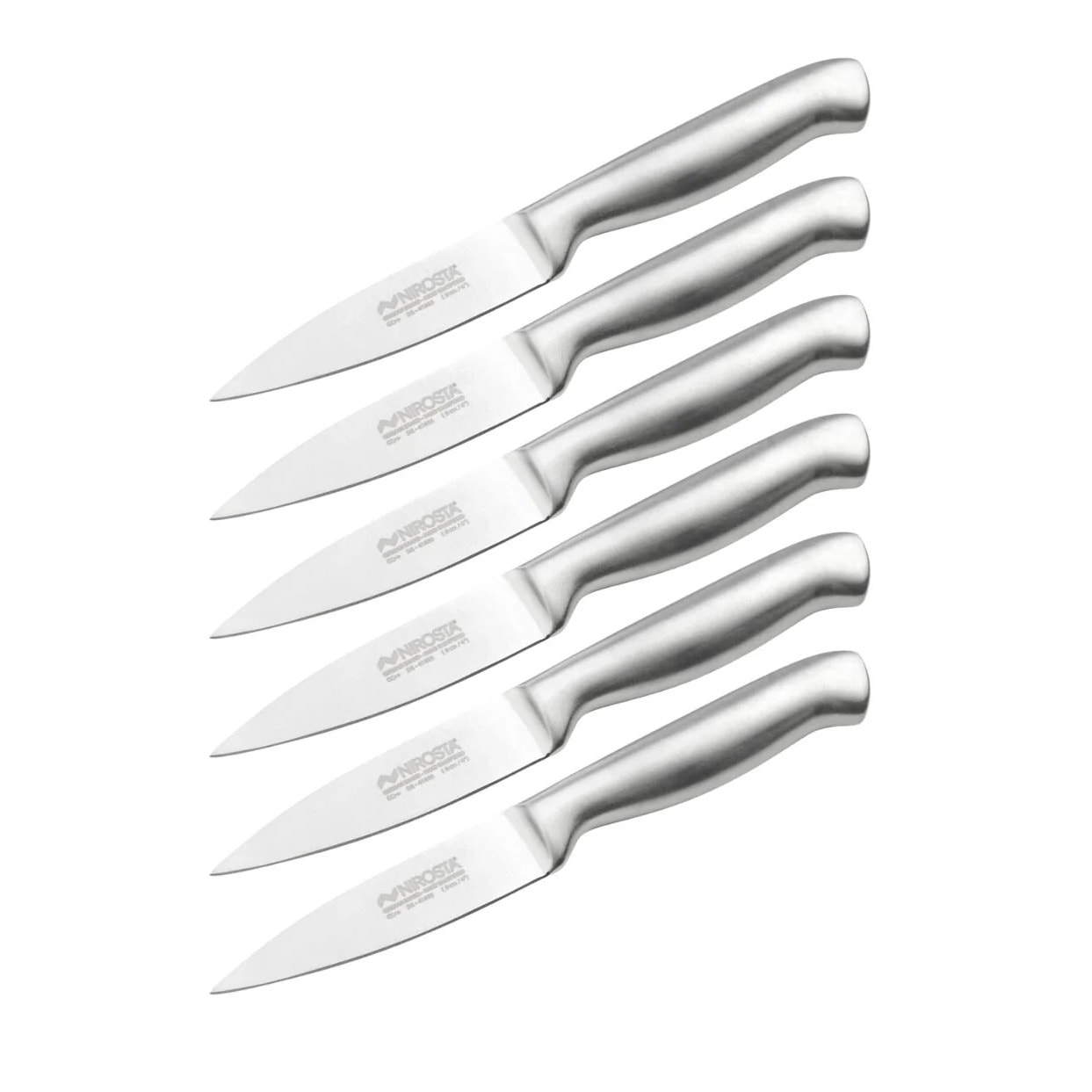 Ensemble de 6 Couteaux d'office en inox 20 cm en tout Nirosta Star
