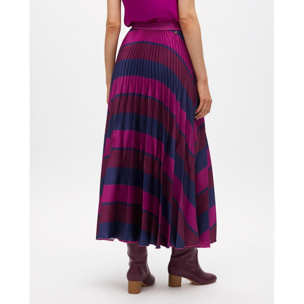 Gonna plissettata a righe