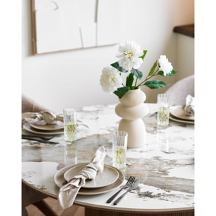 Piatto da cena Viola in gres beige ø27 cm — set da 4