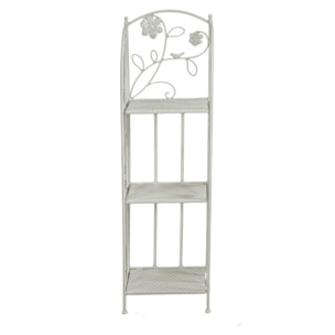 Scaffale Milena Vacchetti in metallo 3 piani stretto bianco cm35x29h118