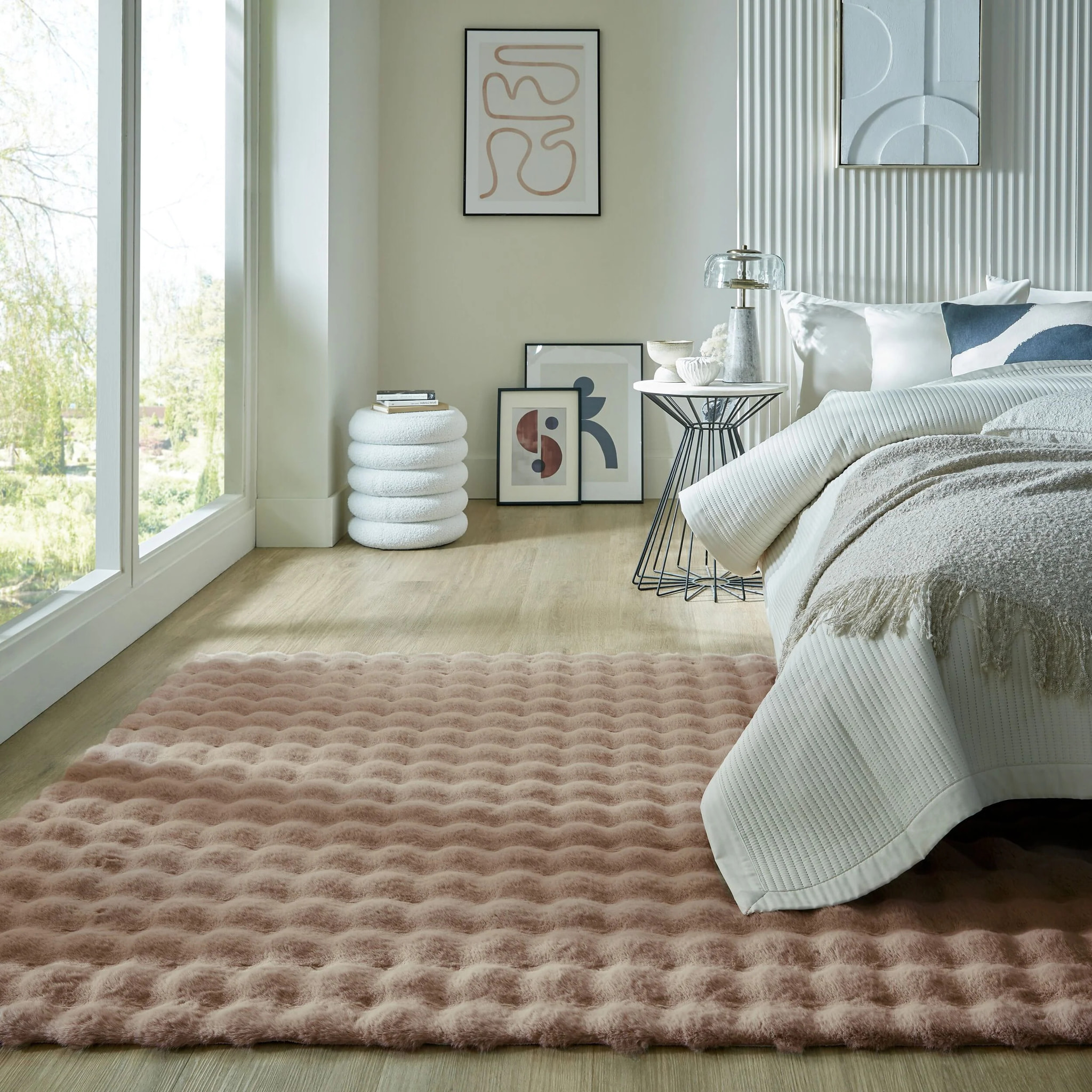 Tapis imitation fourrure lavable WAFFLE