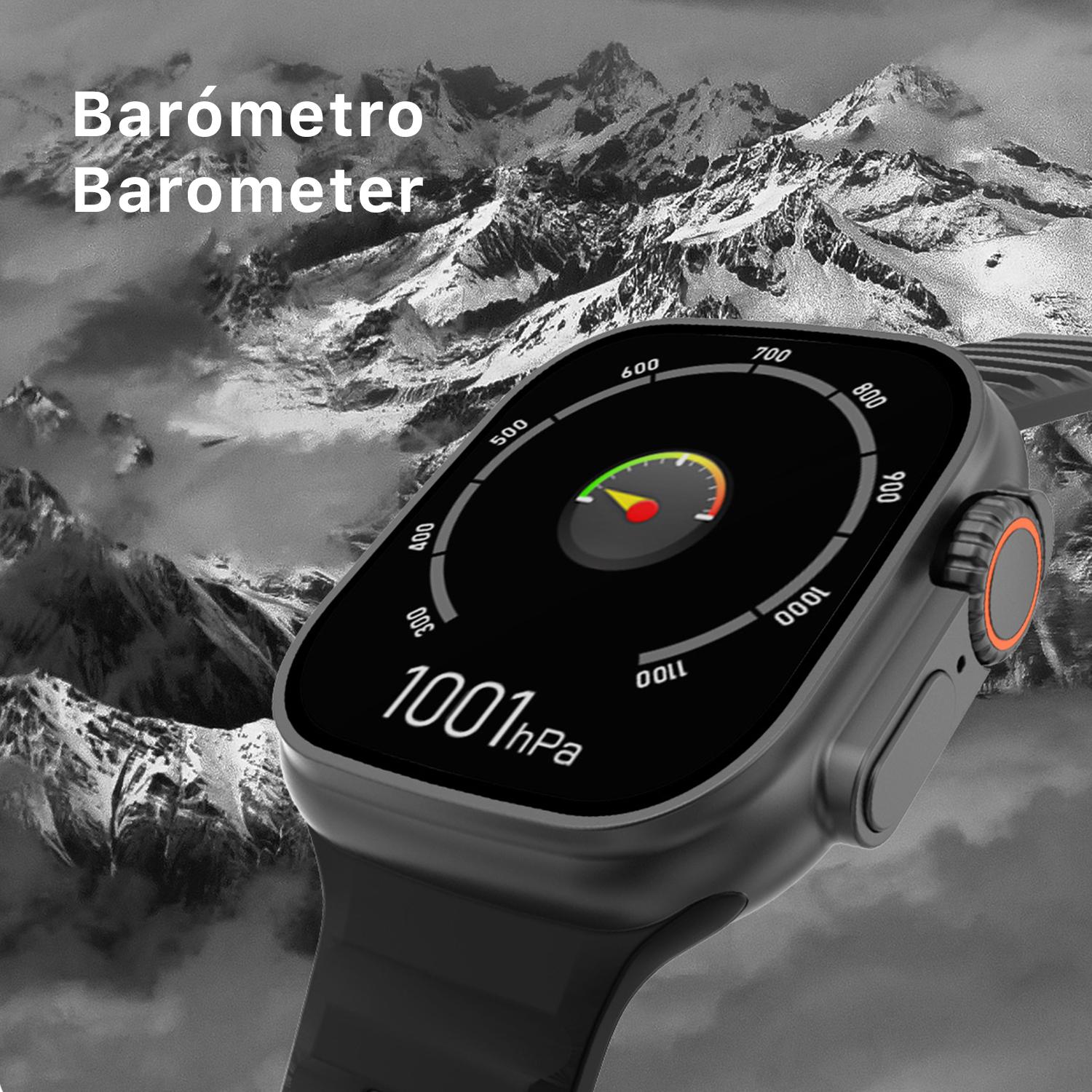 Smartwatch TRAIL DAM8 con schermo HR da 2 pollici e funzione Always-On. Widget personalizzabili.