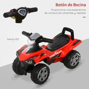 Quad Cuatrimoto para Niños con Luces Sonidos Bocina Rojo