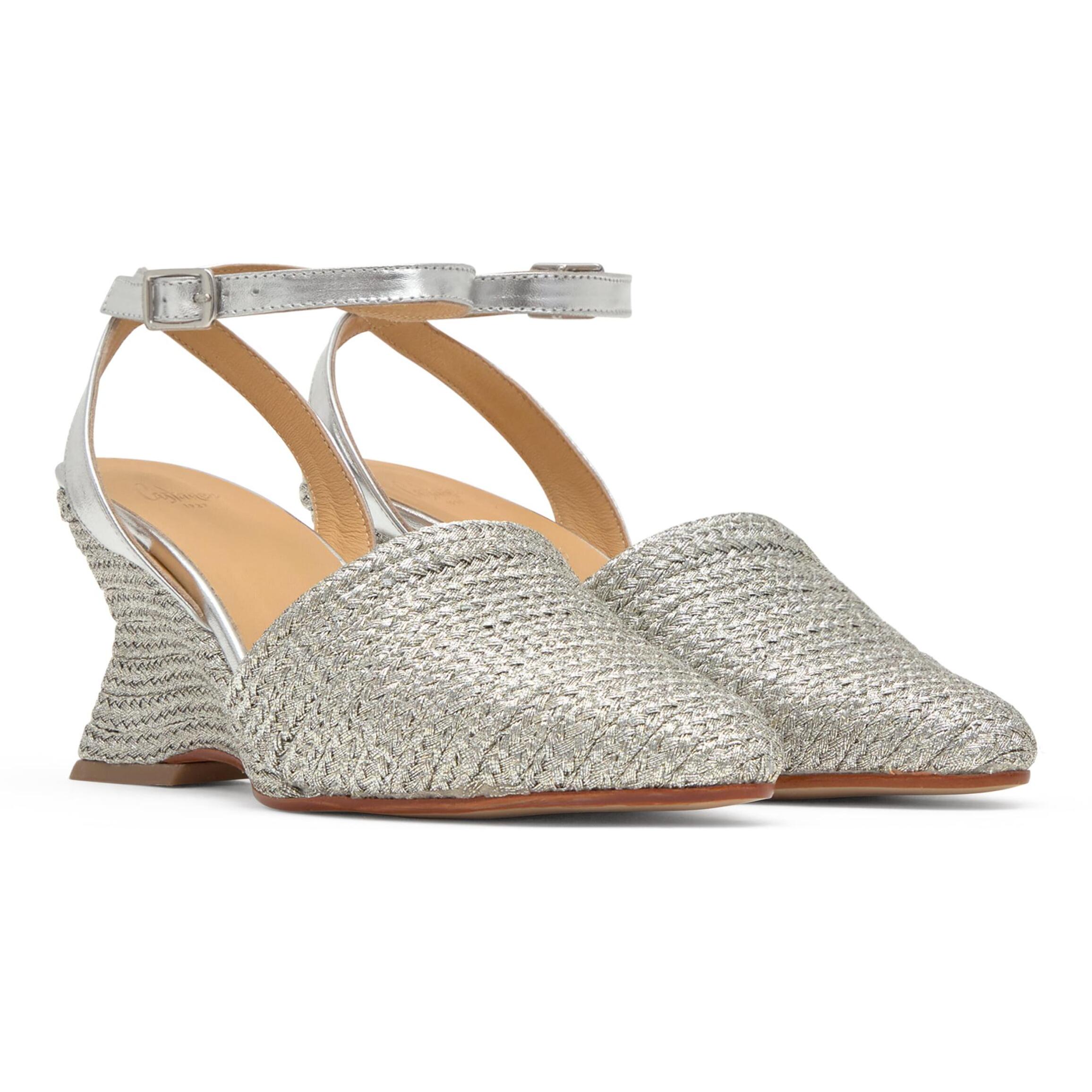 Alpargatas de cuña de mujer Julia trenzada y punta afilada