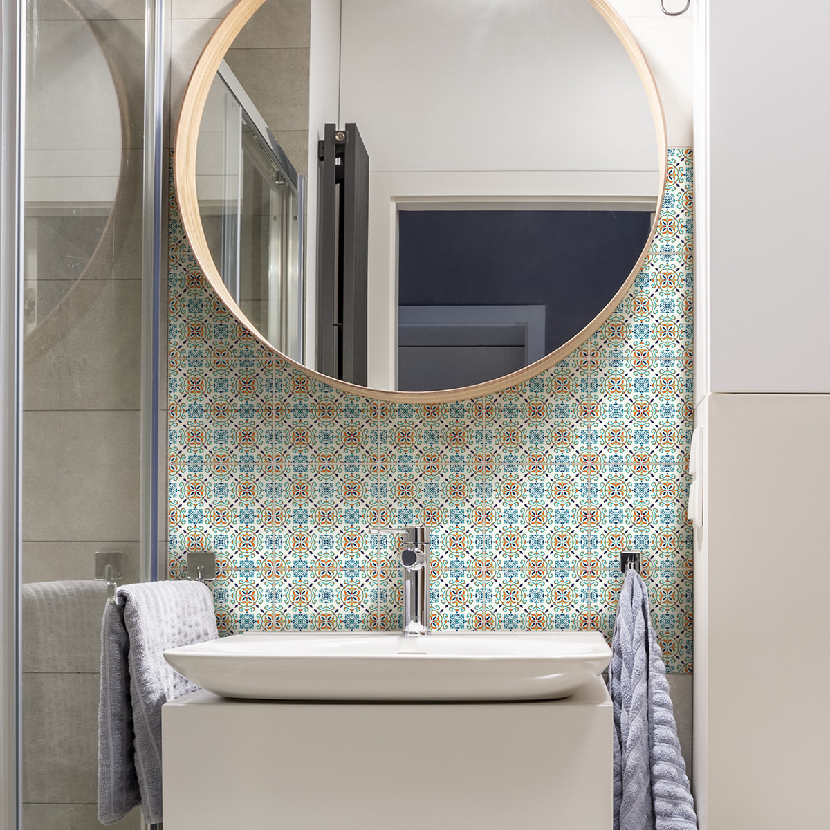 Stickers muraux - Sticker Mural Carrelage adhésif Cuisine Salle de Bain - 24 STICKERS CARRELAGES AZULEJOS RODOLFO