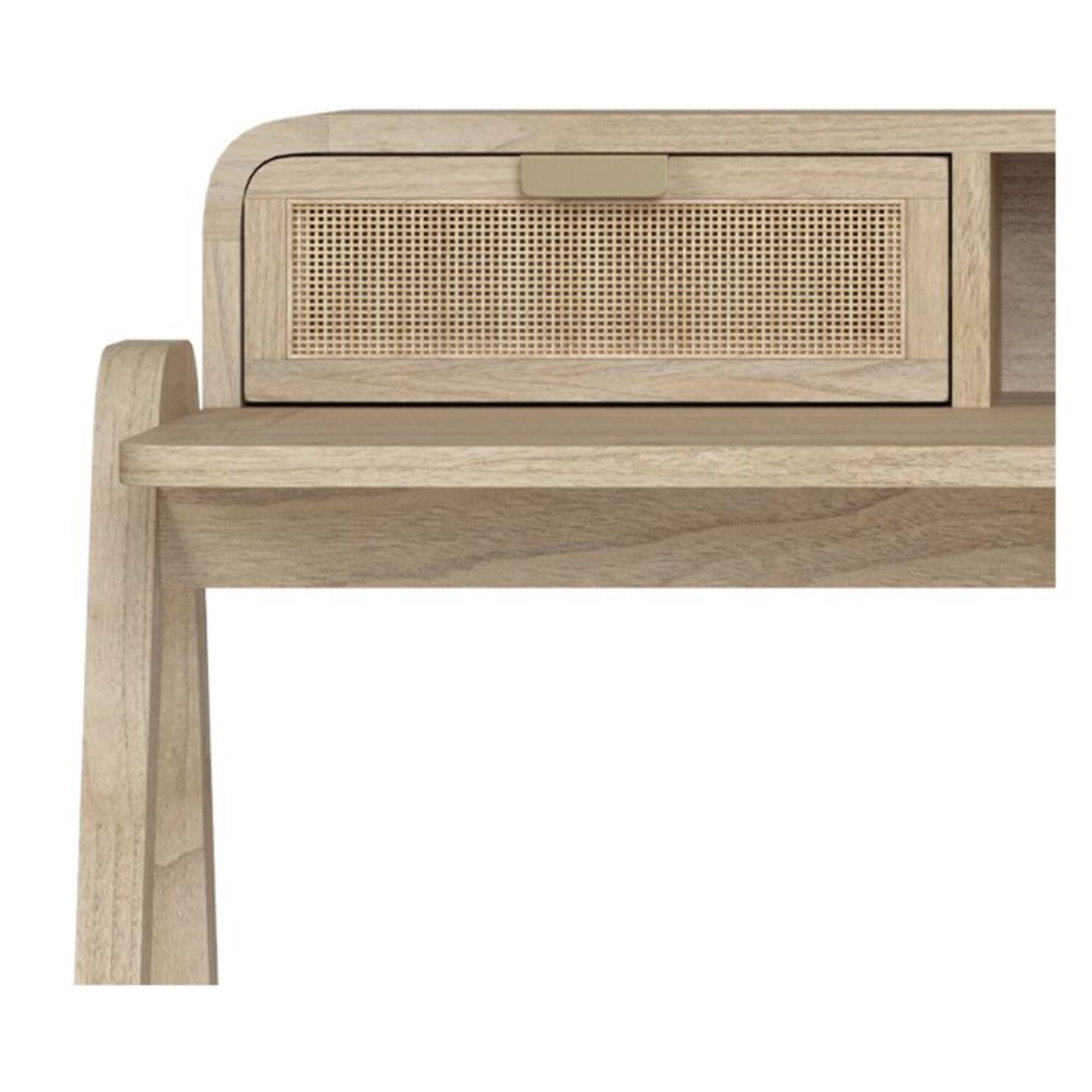 Bureau en bois de mindi et cannage - Khao