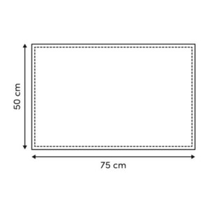 Tapis Solis rectangulaire 50x75cm blanc