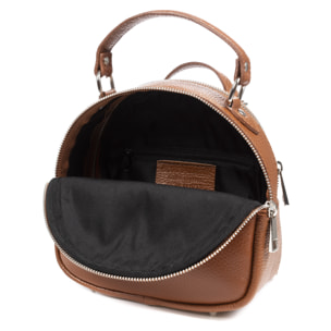 Menodora Bolso mochila Mujer.Piel auténtica Dollaro