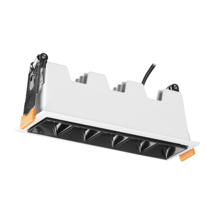 Forlight Jim - Downlight Empotrable de Techo LEDx5 Rectangular Luz Cálida 3000K de Aluminio Color Blanco 147x45mm