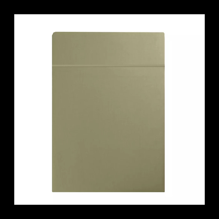 Drap plat satin de coton uni brun marron Ava uni mordore
