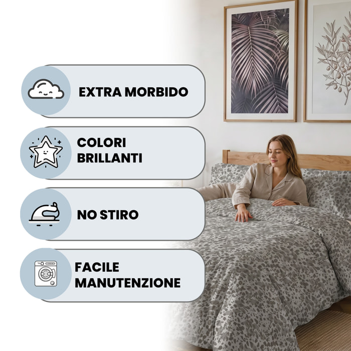 PARURE COPRIPIUMINO SINGOLO KARMA - 100% Microfibra