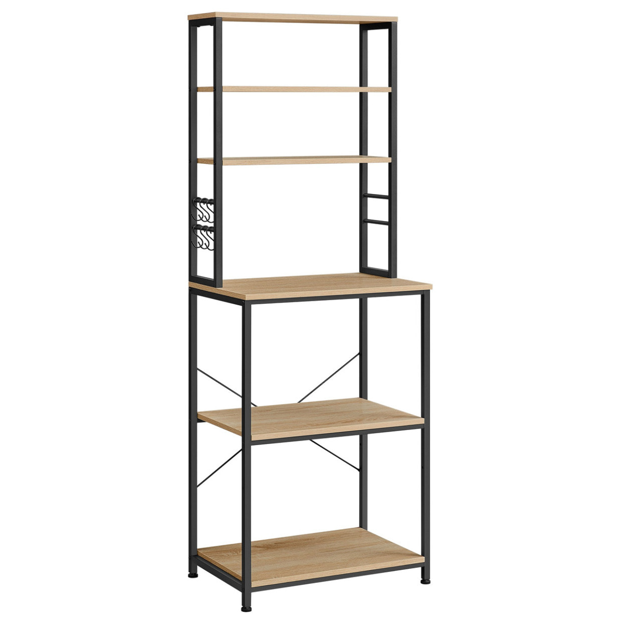 Mobile cucina a scaffale Sonoma in acciaio e legno