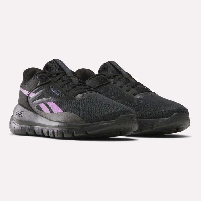 Sneakers Split Flex - negro y violeta