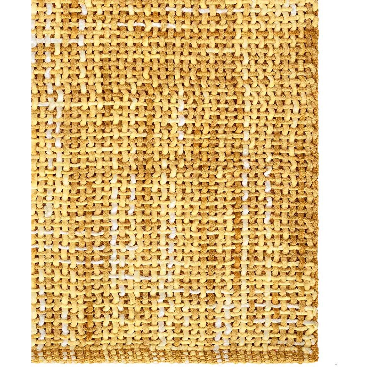 Tappeto bagno CRAZY GIALLO ORO in microfibra misto cotone, morbido antiscivolo lavabile in lavatrice, tappetino lavabo sanitari bagno