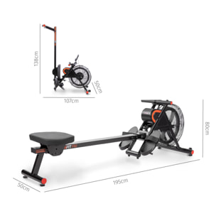 Máquina de remo plegable FITFIU resistencia por aire y regulable