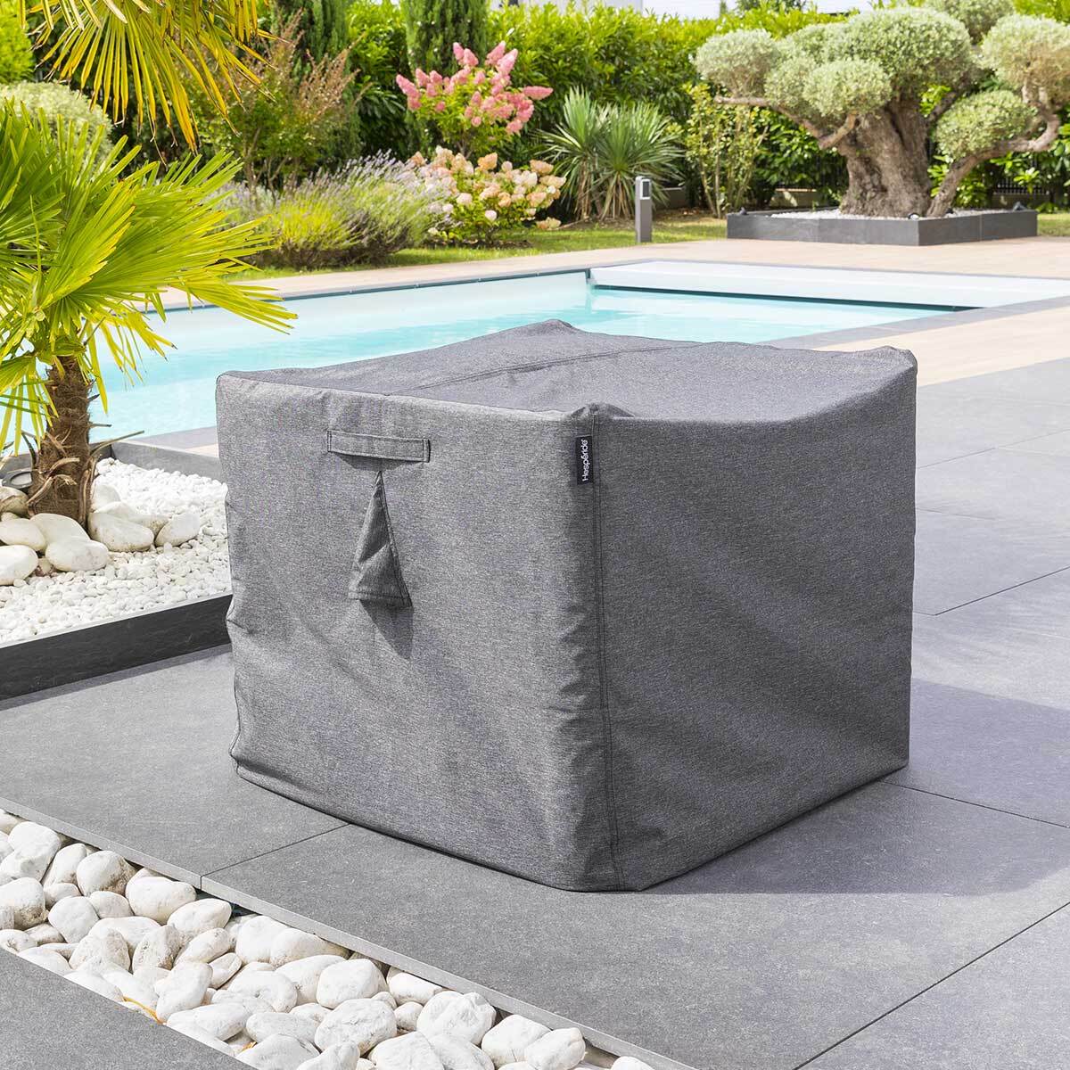 Housse de protection "Hambo" pour table carrée M 165x165x80cm en polyester