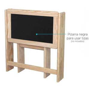 Well home - pupitre pizarra plegable en barniz