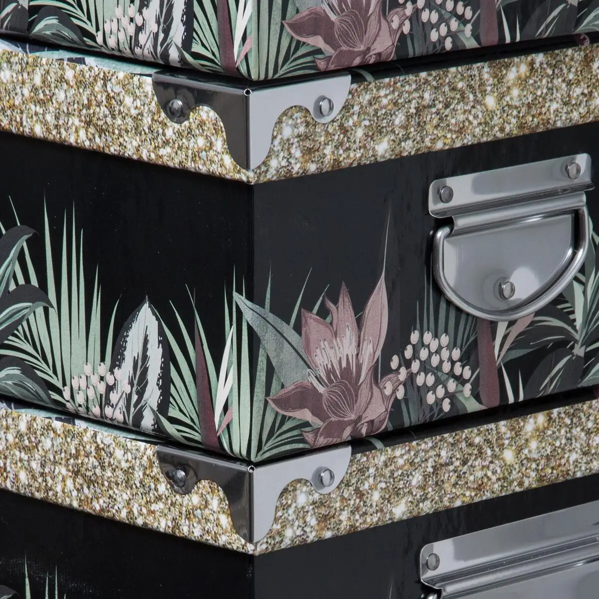 6 Boites Coins en Métal  Lady Jungle