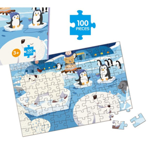 PUZLE DE 100 PIEZAS: ANIMALES POLARES