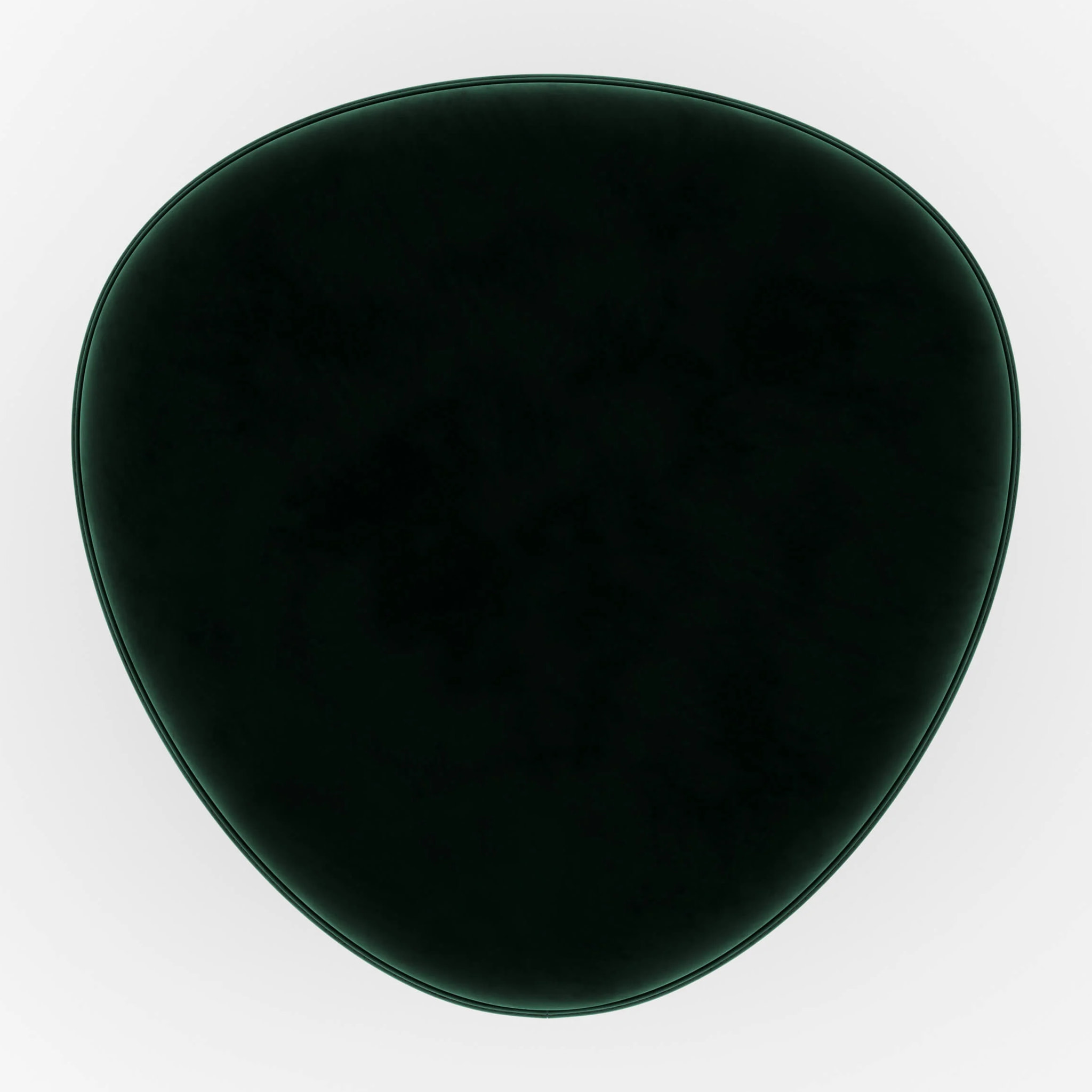 Pouf triangulaire en velours vert - Emmy