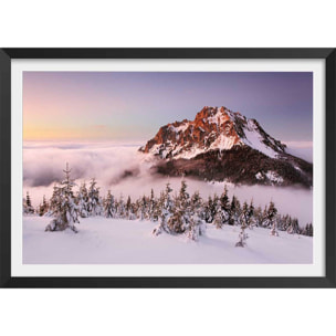 Poster mont ve?ký rozsutec Affiche + cadre en bois - Noir
