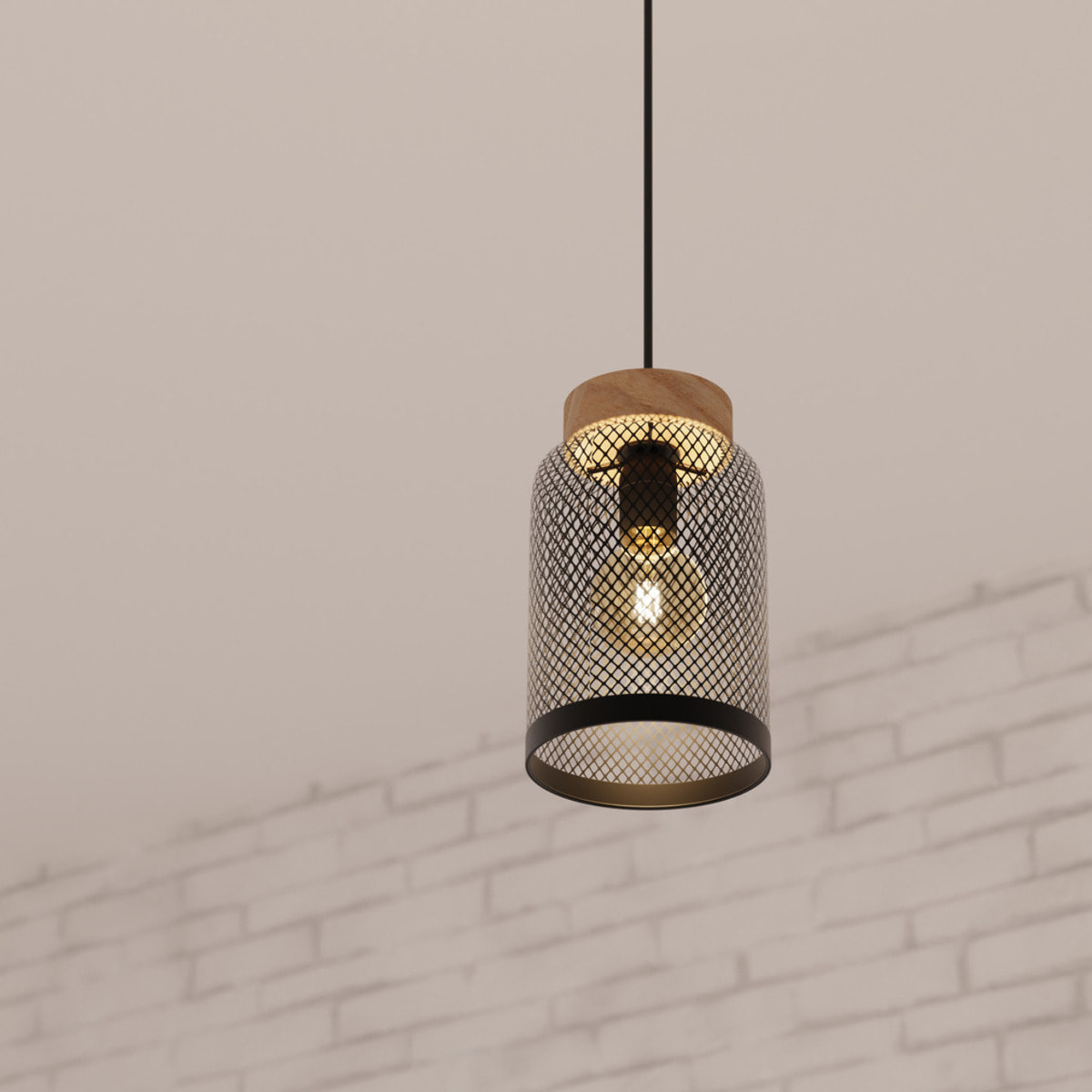 Suspension "Zely" métal noir D15cm