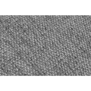 Chaise en tissu chiné, accoudoirs & pieds métal - OLIVER