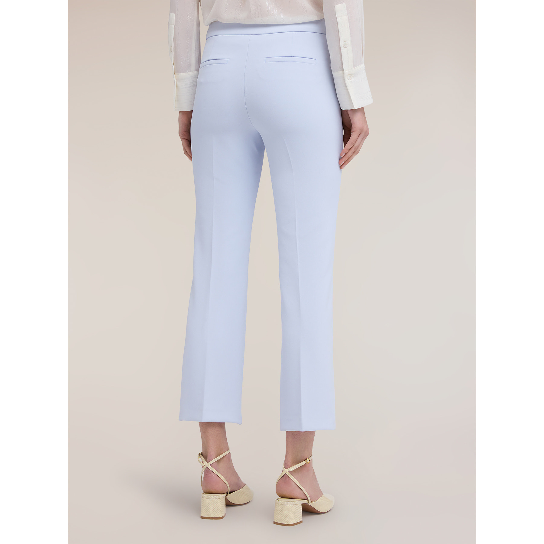 Motivi - Pantalones regular en cady crêpe - Light - blue