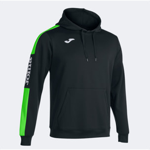 JOMA felpa uomo nero-verde fluo