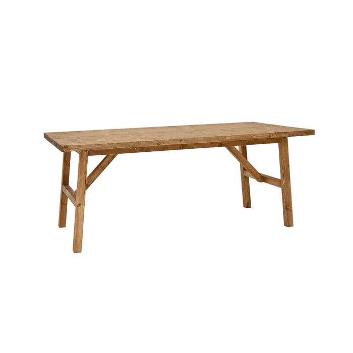 Mesa de comedor de madera maciza en tono roble oscuro de varias medidas