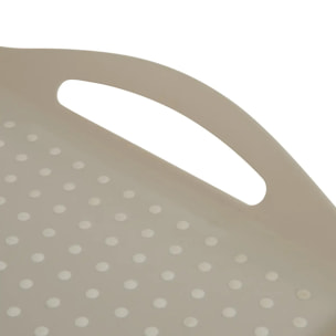 Plateau Poly 45,5x31,5cm beige antidérapant