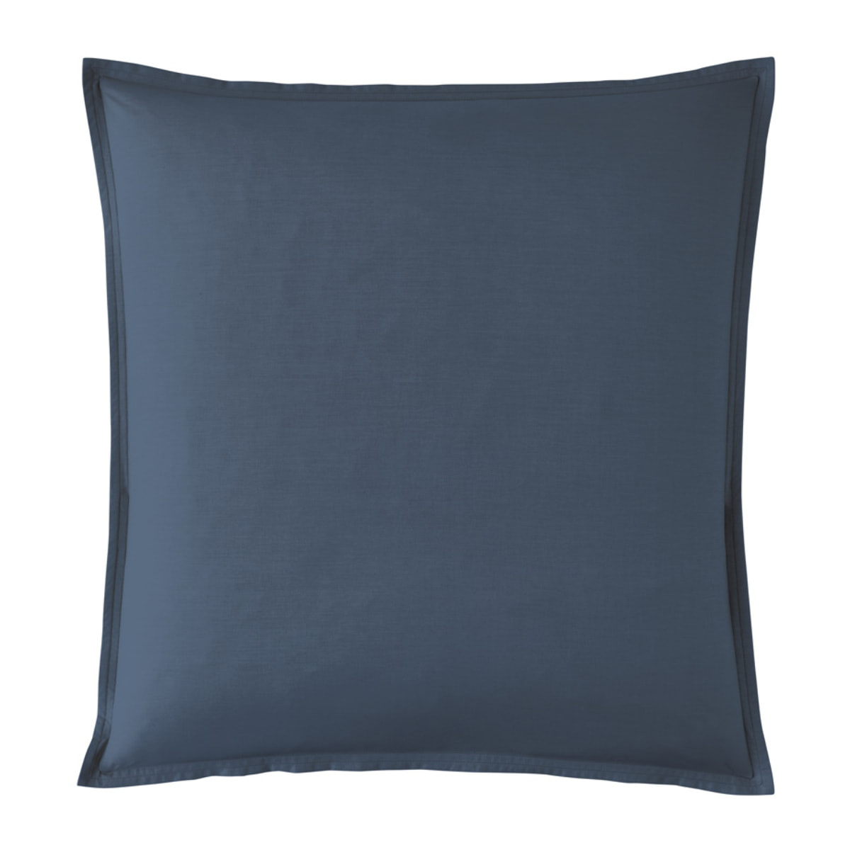 Taie d'oreiller unie en percale de coton, PREMIÈRE, Bleu Nuit