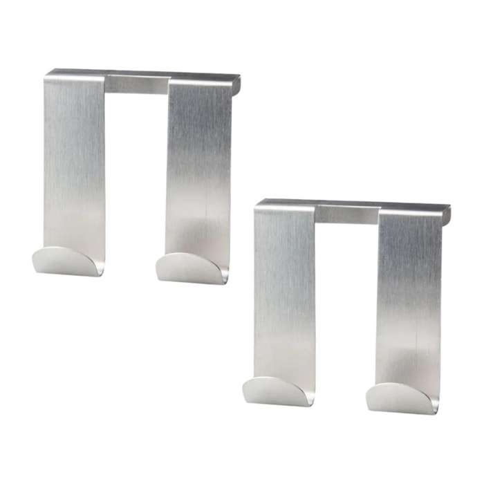 Lot de 2 crochets muraux en métal Fackelmann Tecno