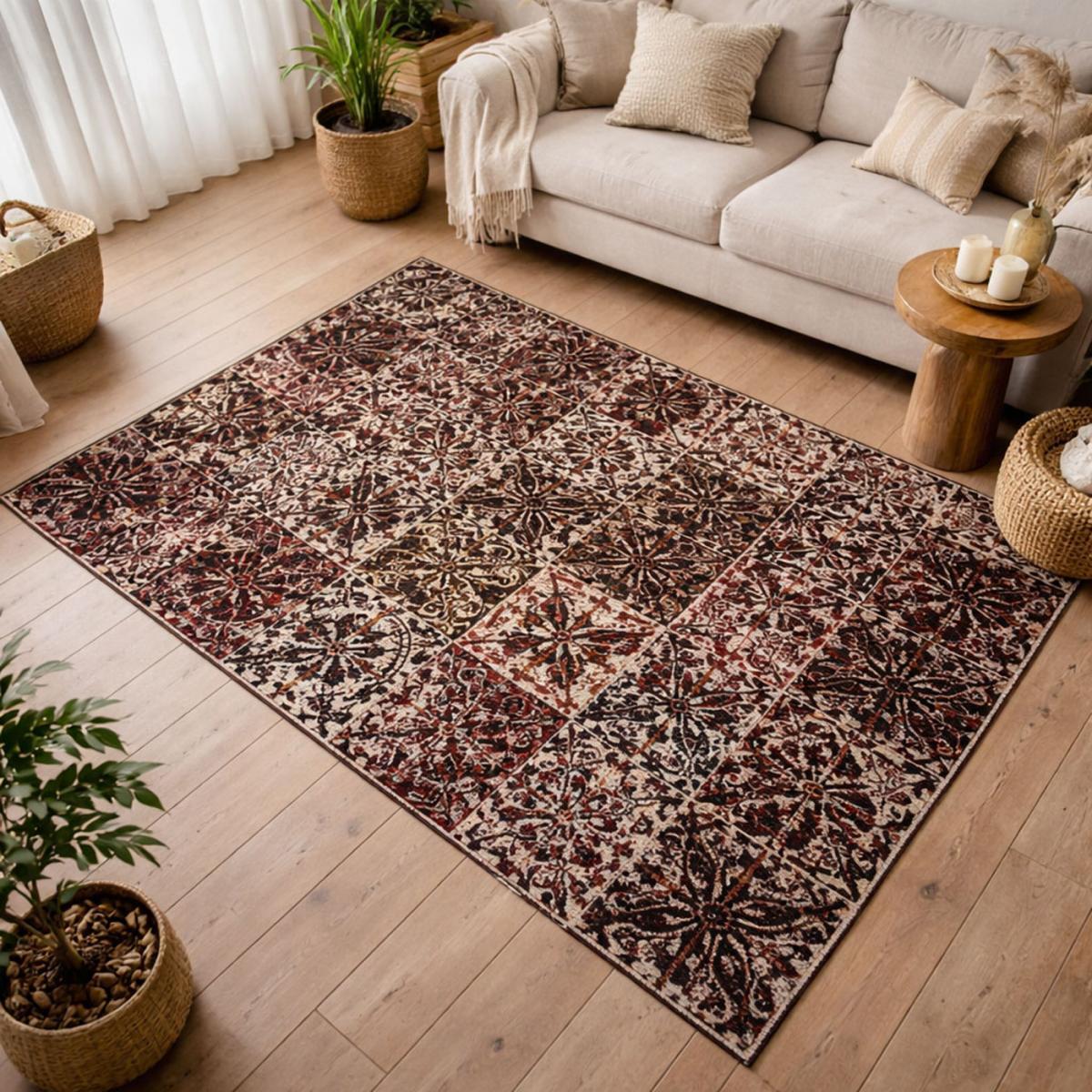 Tapis kilim fait main motif géométrique RALO