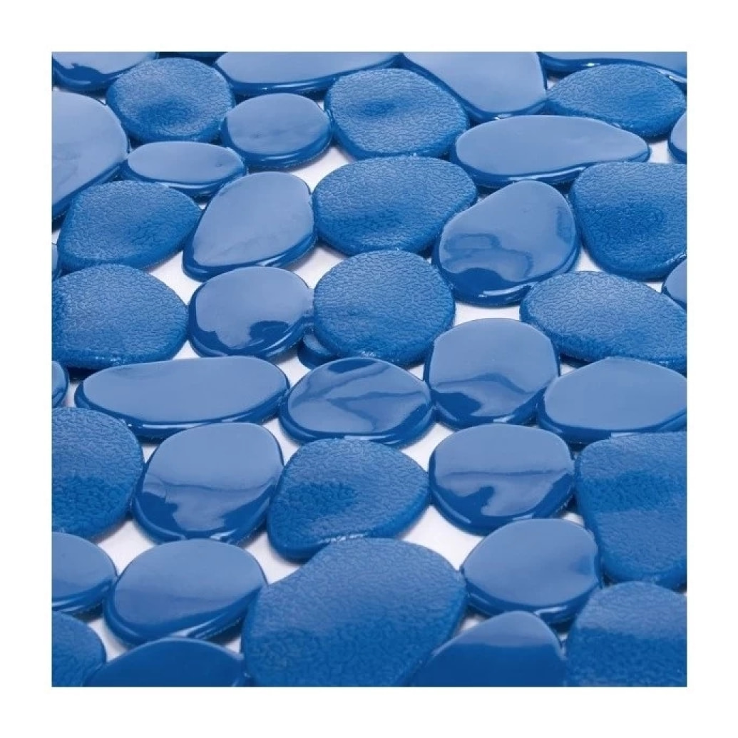 Tapis Fond de baignoire Pvc GALETS Bleu Marine MSV