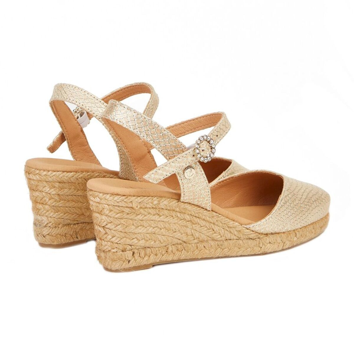 Sandalias de Cuña para Mujer - LA VALETA DIANA Oro