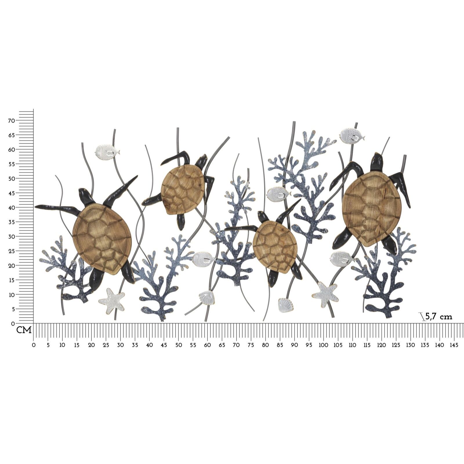 PANNELLO IN FERRO TURTLE CM 132,7X5,7X69,9