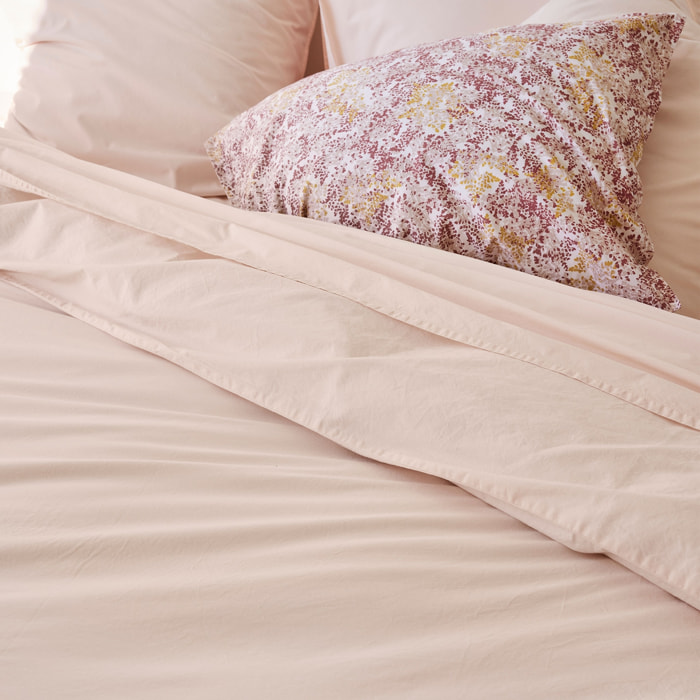 Housse de couette en percale de coton lavé, DOUCEUR LAVÉE