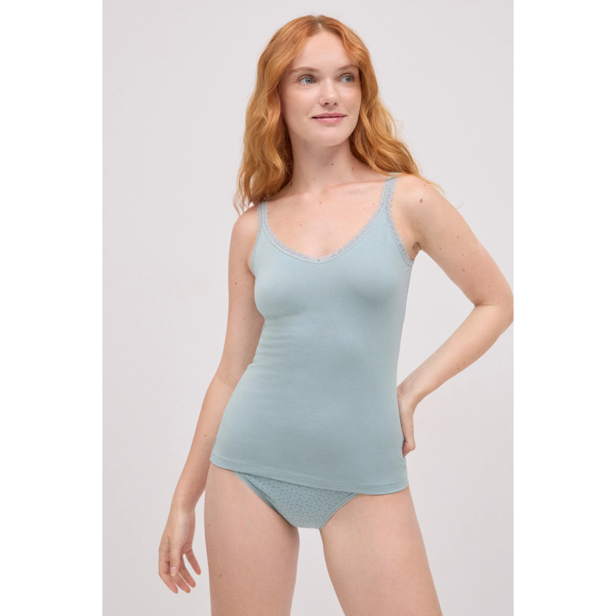 Canotta in cotone verde