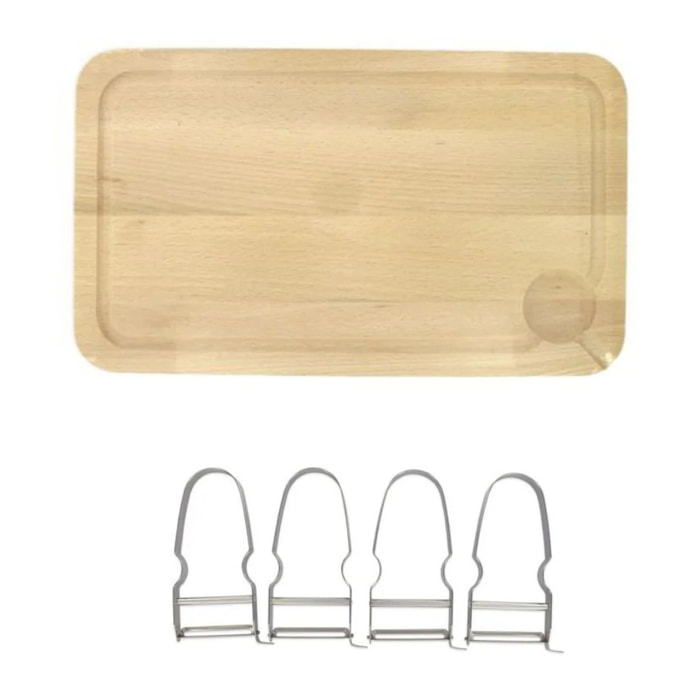 Lot de 2 Planches à découper et 4 éplucheurs à légumes FM Professional Gourmet édition
