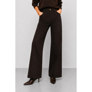 Kocca - Pantaloni da donna a vita alta e gamba larga in cotone Donna