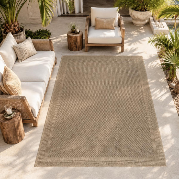 Tapis extérieur, motif faux uni, style kilim, NOLIM 5