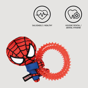 Aro mordedor tpr para perros diseño spiderman