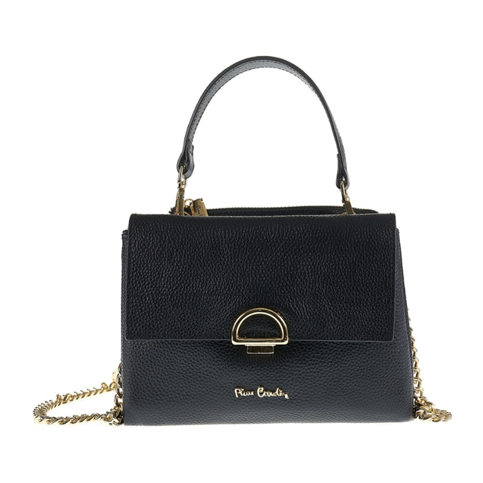 Borsa a spalla da donna Made in Italy - Modello Solara Lux - 100% pelle - 21.0 x 16.0 x 6.5 cm