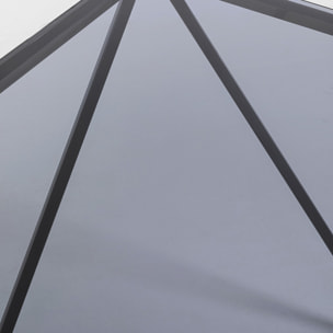 Table basse Cristallo 80x80cm graphite Kare Design