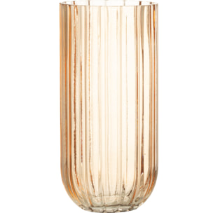 J-Line Vase Yari Lignes Verre Peche Large