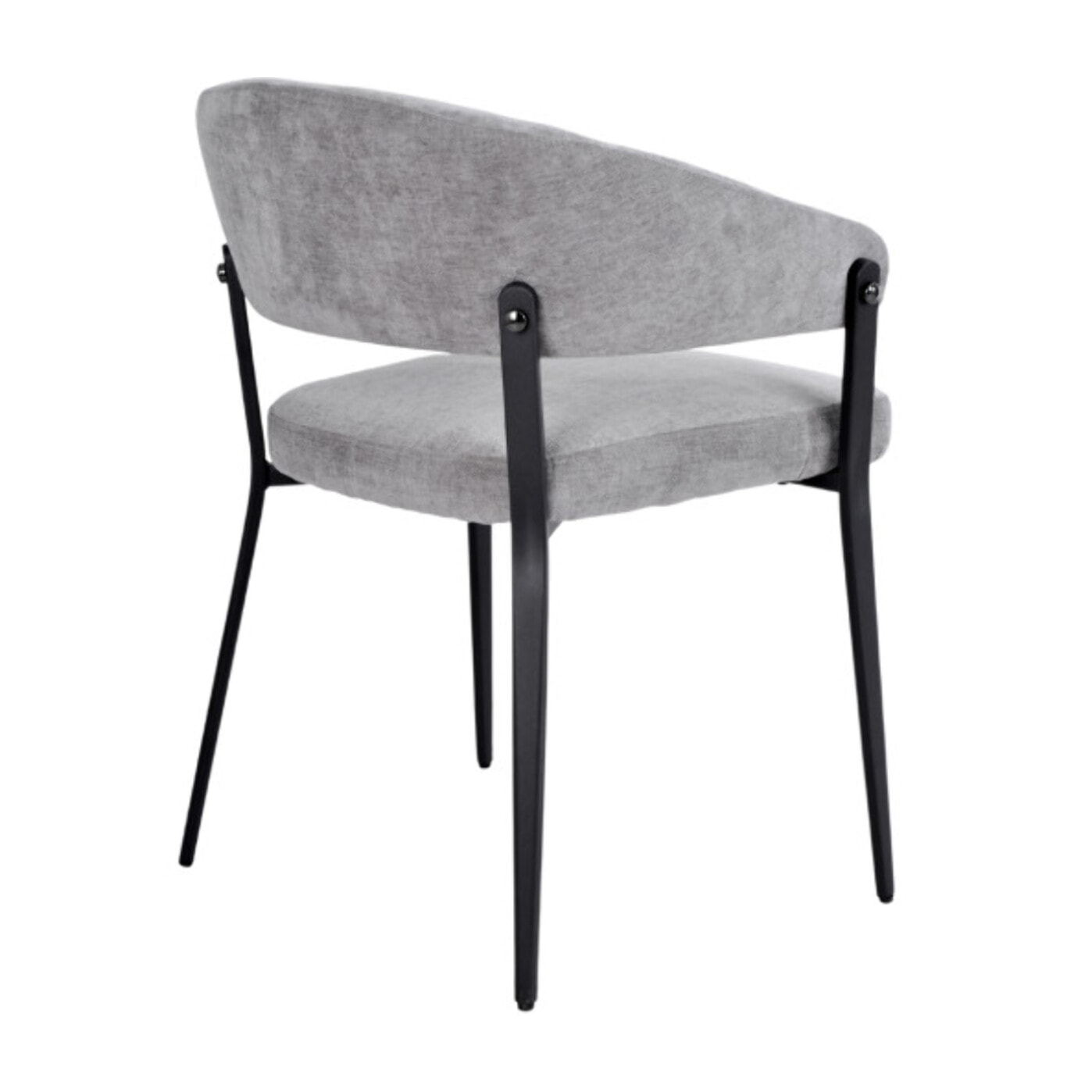 Chaise avec accoudoirs en tissu et structure en métal - ARNOLD