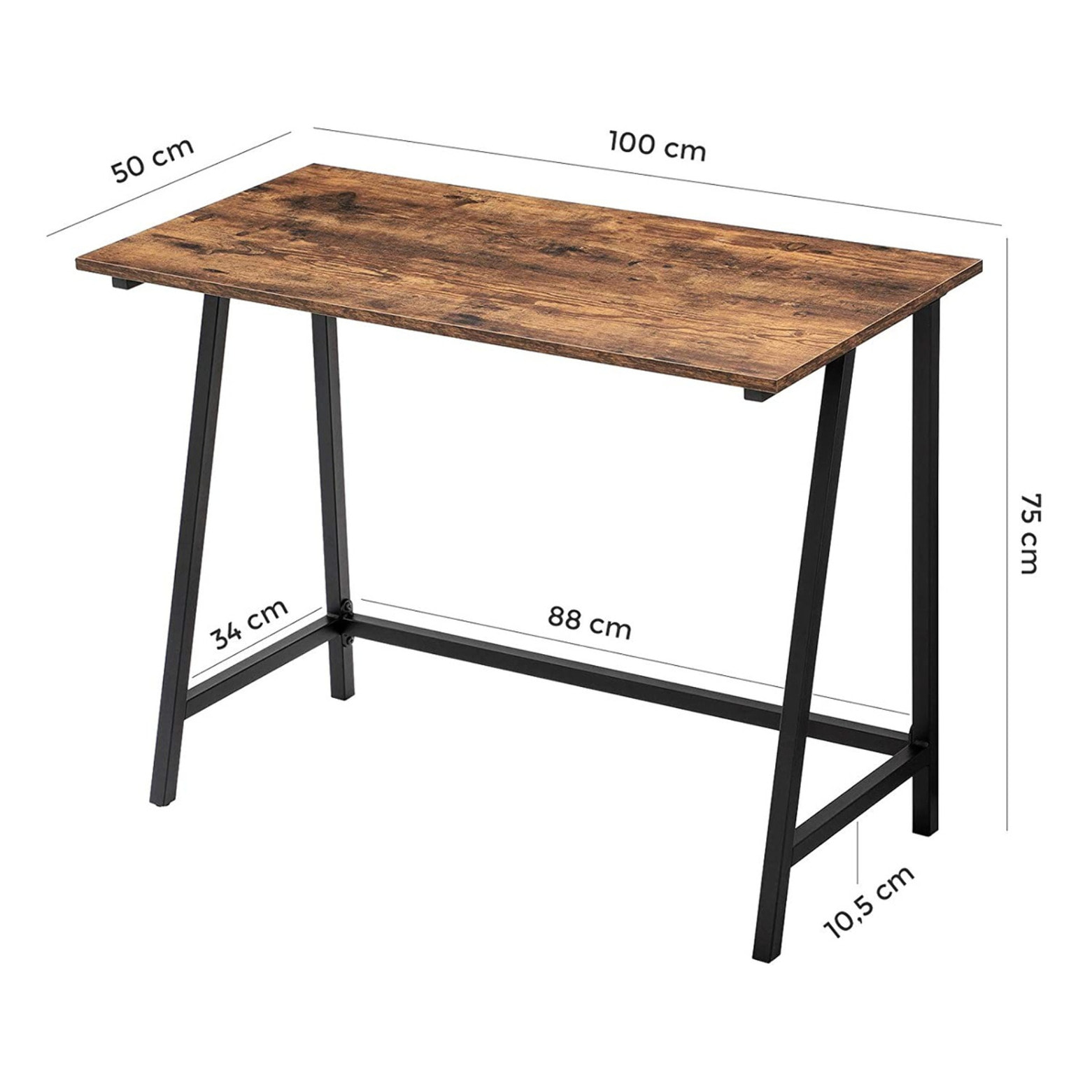Scrivania da ufficio industrial Oslo in legno e metallo