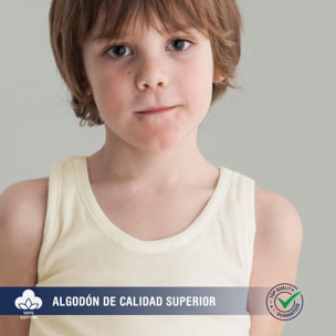 Conj. Comunion Niño Tirante Sport/Slip Desagujado Beige Talla 10