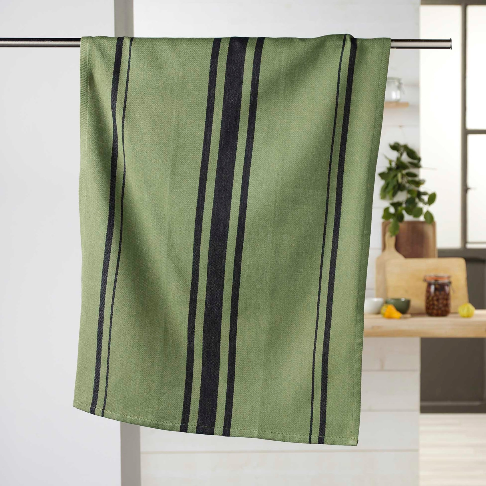 Torchon en 100% coton naturel - Kaki